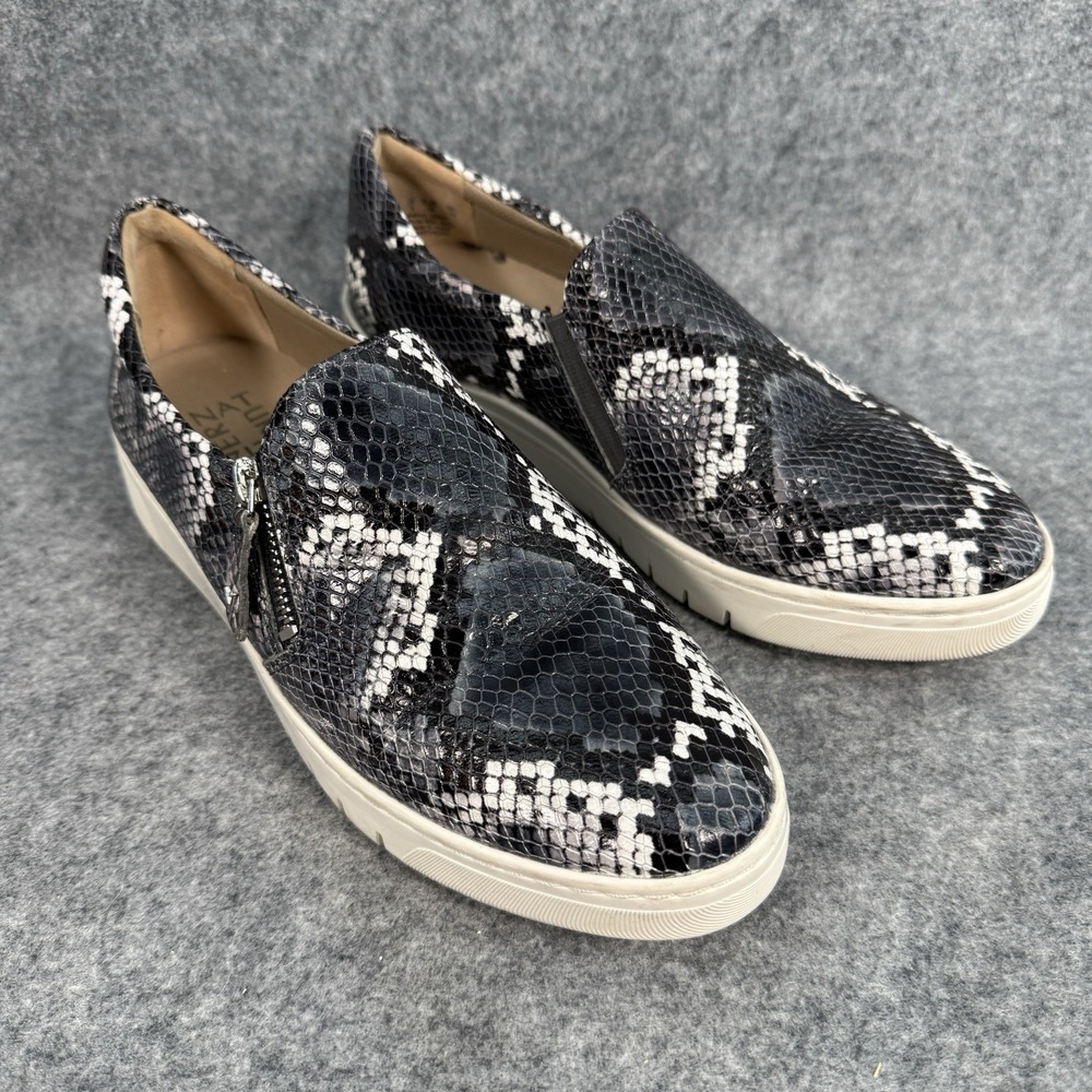 Naturalizer Hawthorn Slip on Shoe Sneaker Womens 8M‎ Gray Snake Print Comfort